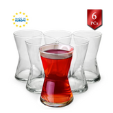 Small Hourglass Shape Tea, Water, Spritzer Cups, Set of 6